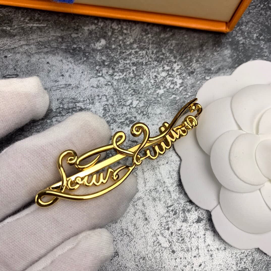 Louis Vuitton Gold Tone Hair Clip